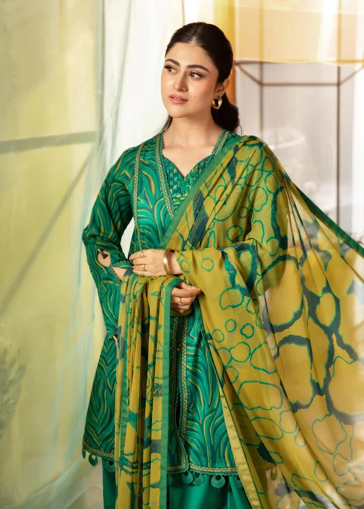 3-PIECE GREEN UNSTITCHED SUIT