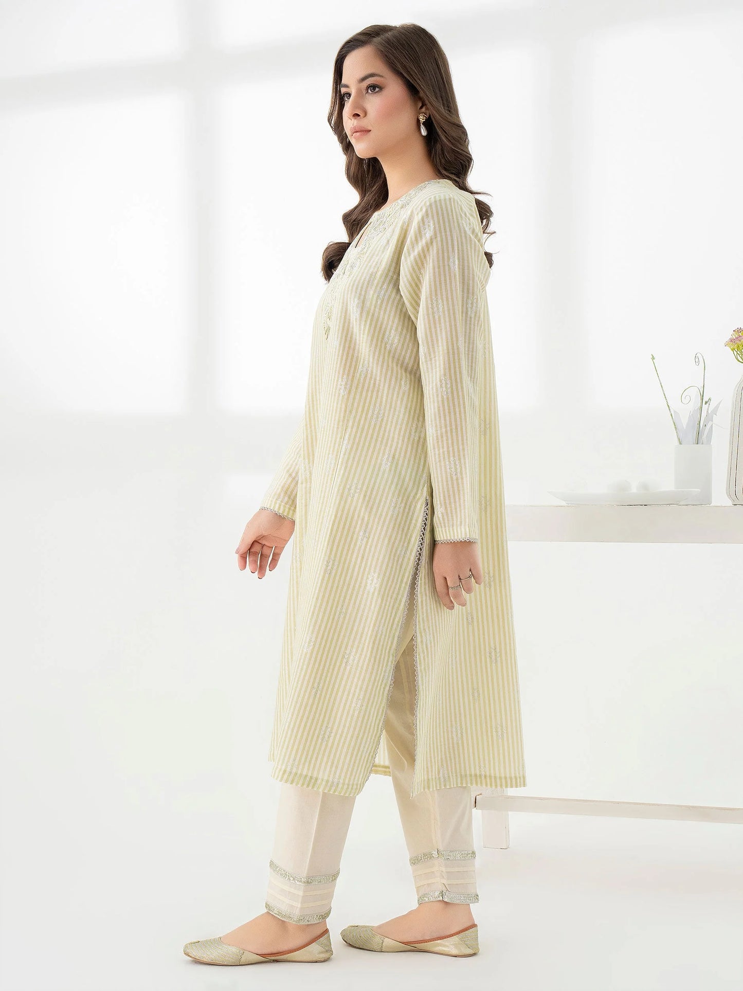 2 PIECE JACQUARD SUIT-EMBROIDERED READY MADE | LIMELIGHT