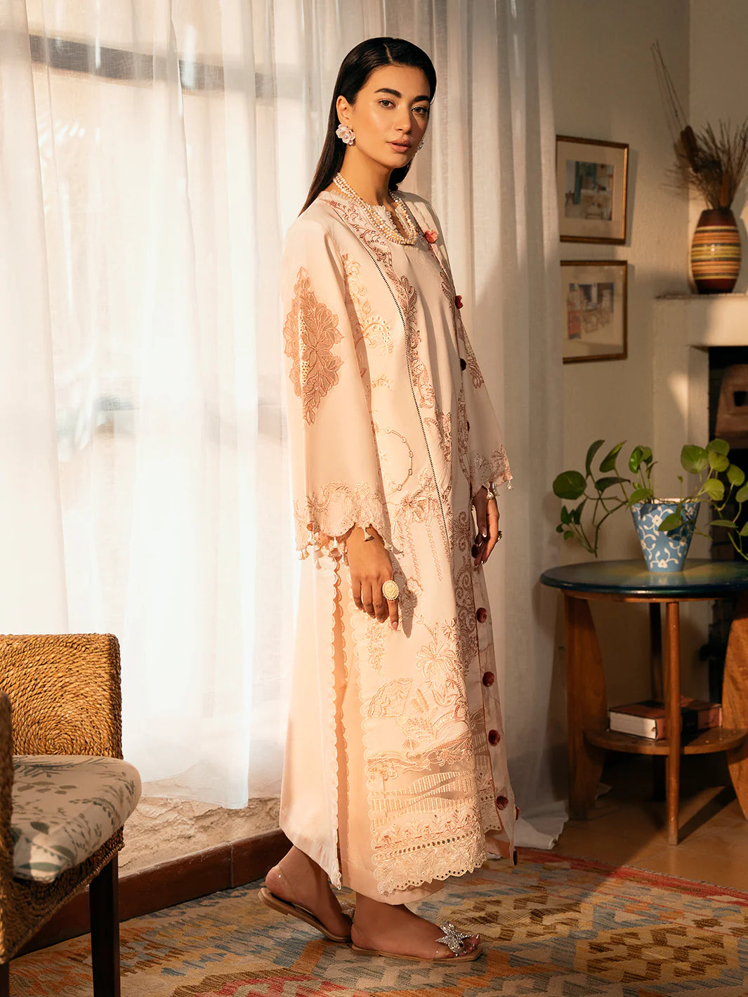 AARZOO 3Pc UNSTITCHED SUIT - IZEL