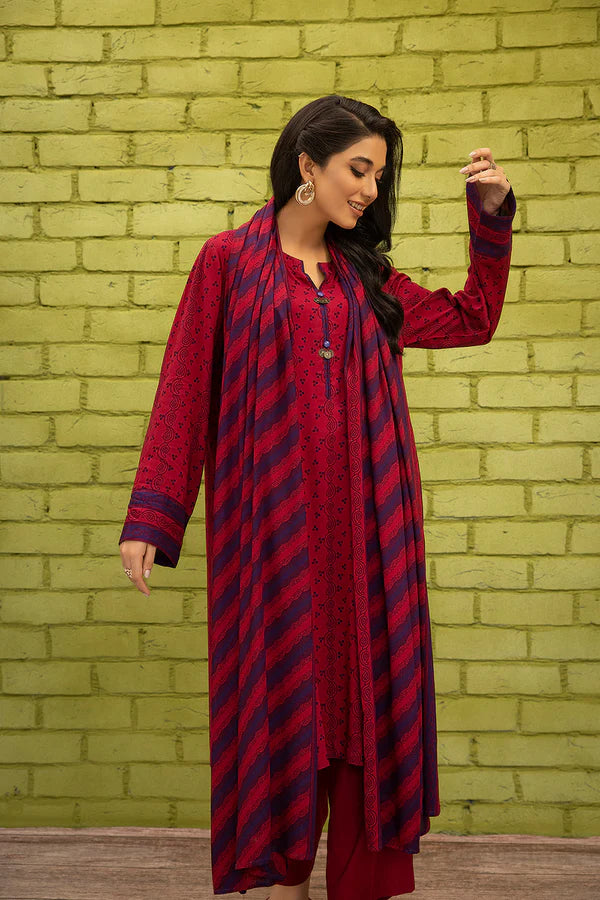 3 PIECE UNSTITCHED PRINTED SUIT - 42206517-R | NISHAT