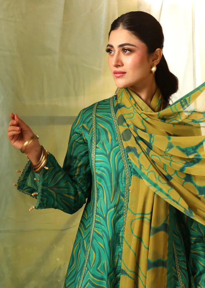3-PIECE GREEN UNSTITCHED SUIT
