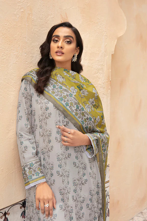 3 PIECE UNSTITCHED PRINTED SUIT - 42201275-R | NISHAT