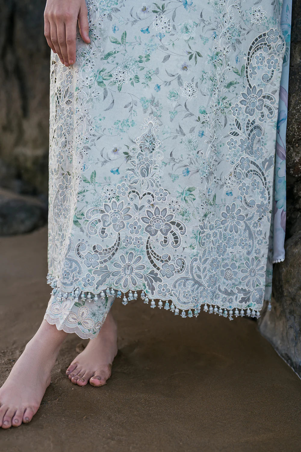 EMBROIDERED PRINTED LAWN UF-4129 3PC UNSTITCHED SUIT | BAROQUE