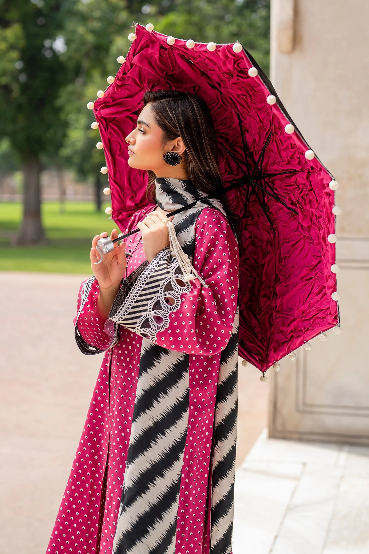 PRINTED VISCOSE UF-738 | 3 PC UNSTITCHED SUIT | BAROQUE