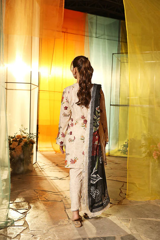 3 Pc UNSTITCHED EMBROIDERED LWAN SUIT - MARIA B