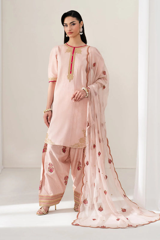 EMBROIDERED RAW SILK UF-4136 | 3 PC UNSTITCHED | BAROQUE