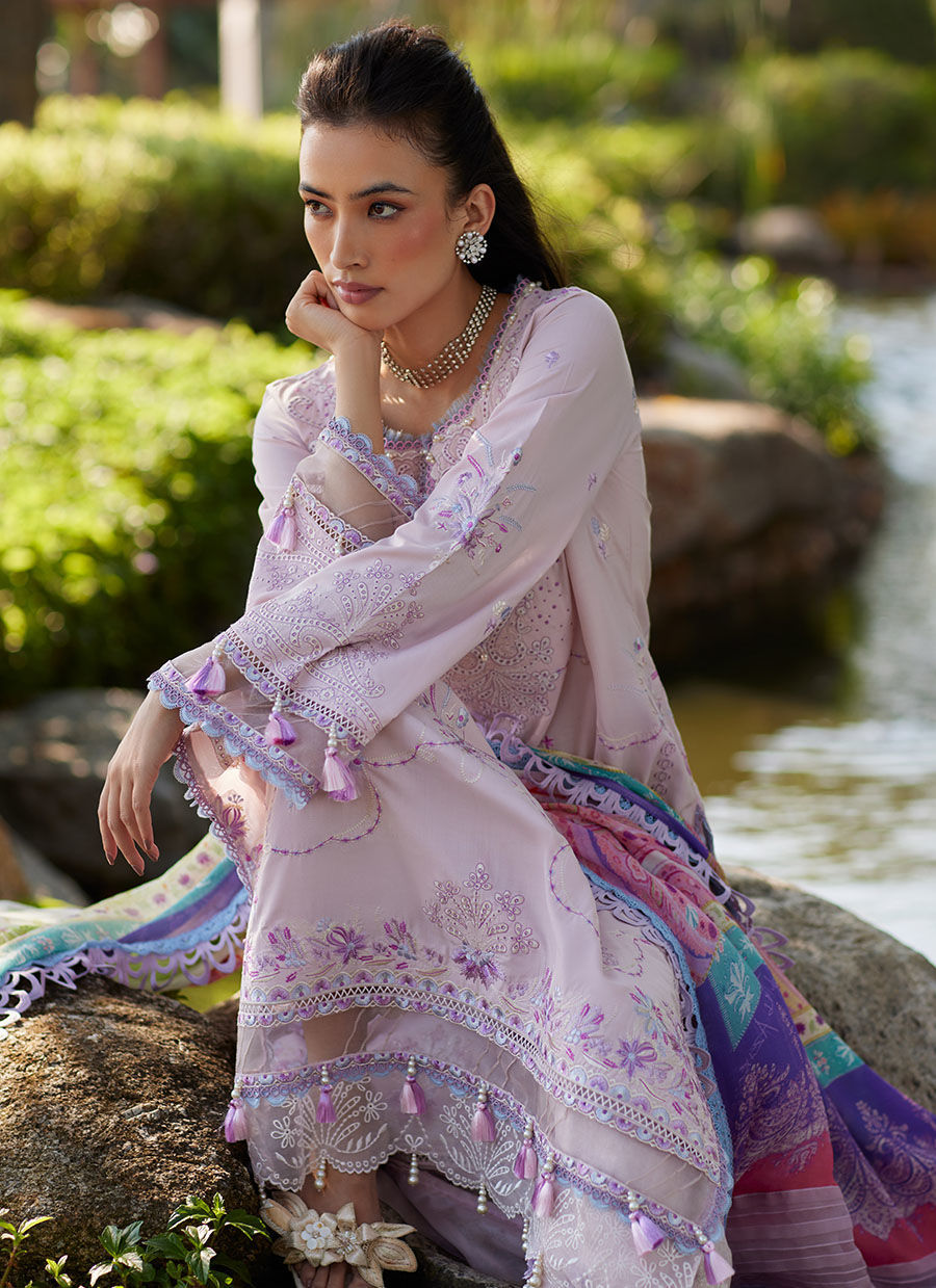 IZUMI PINK 3Pc UNSTITCHED SUIT | FARAH TALIB AZIZ