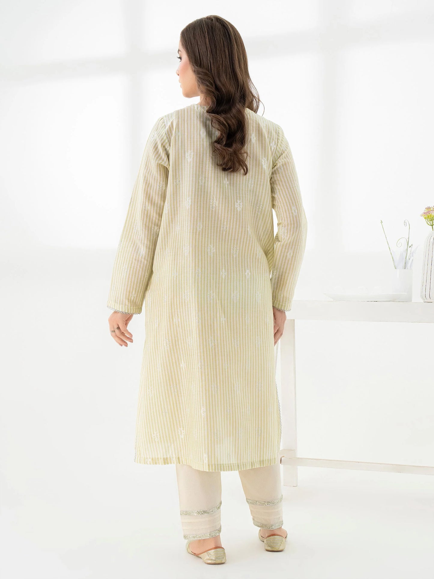 2 PIECE JACQUARD SUIT-EMBROIDERED READY MADE | LIMELIGHT
