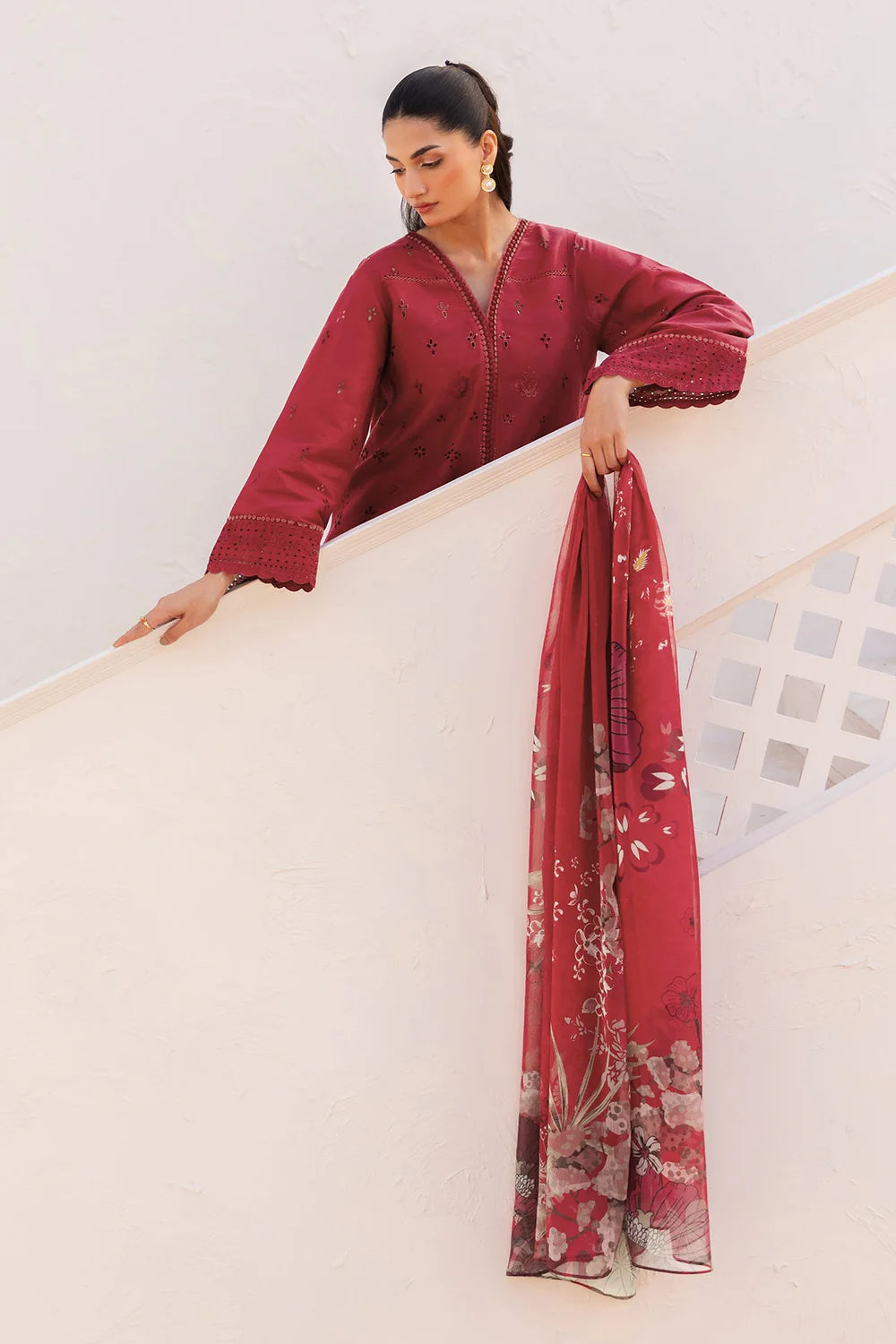 EMBROIDERED PRINTED LAWN UF-4144 UNSTITCHED 2PC - BAROQUE