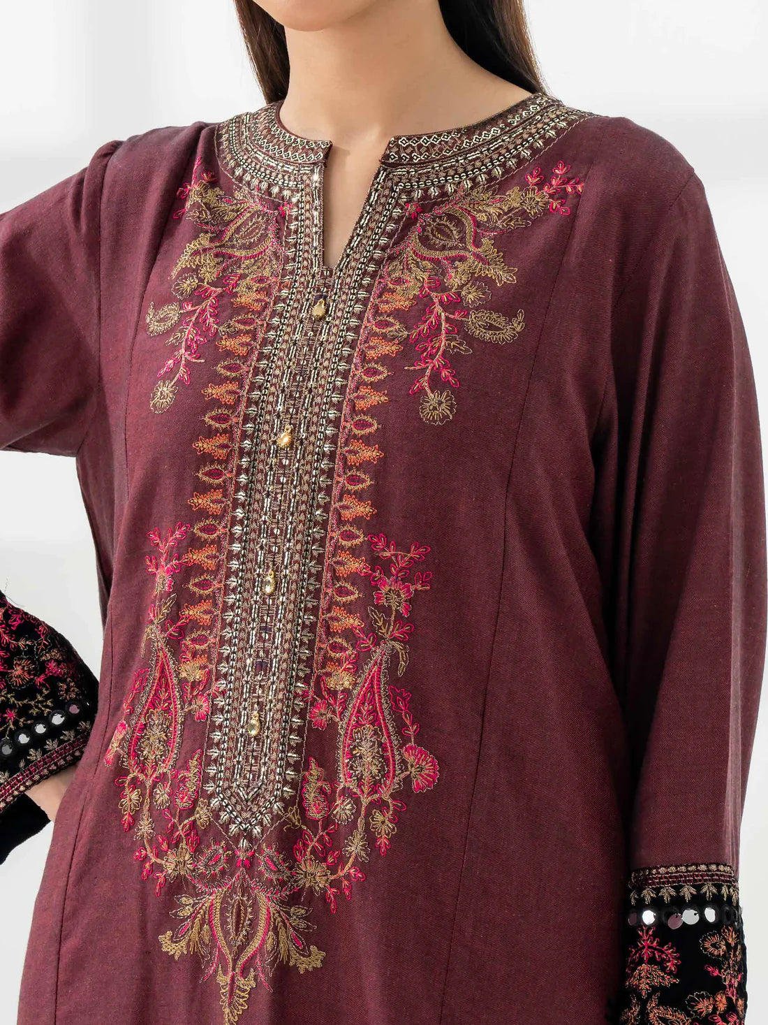EMBROIDERED PRET SUIT | 2 PC STITCHED | LIMELIGHT