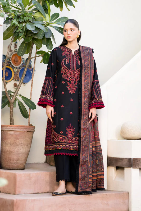 SIYAH 3 PC KHADDAR UNSTITCHED SUIT | XENIA