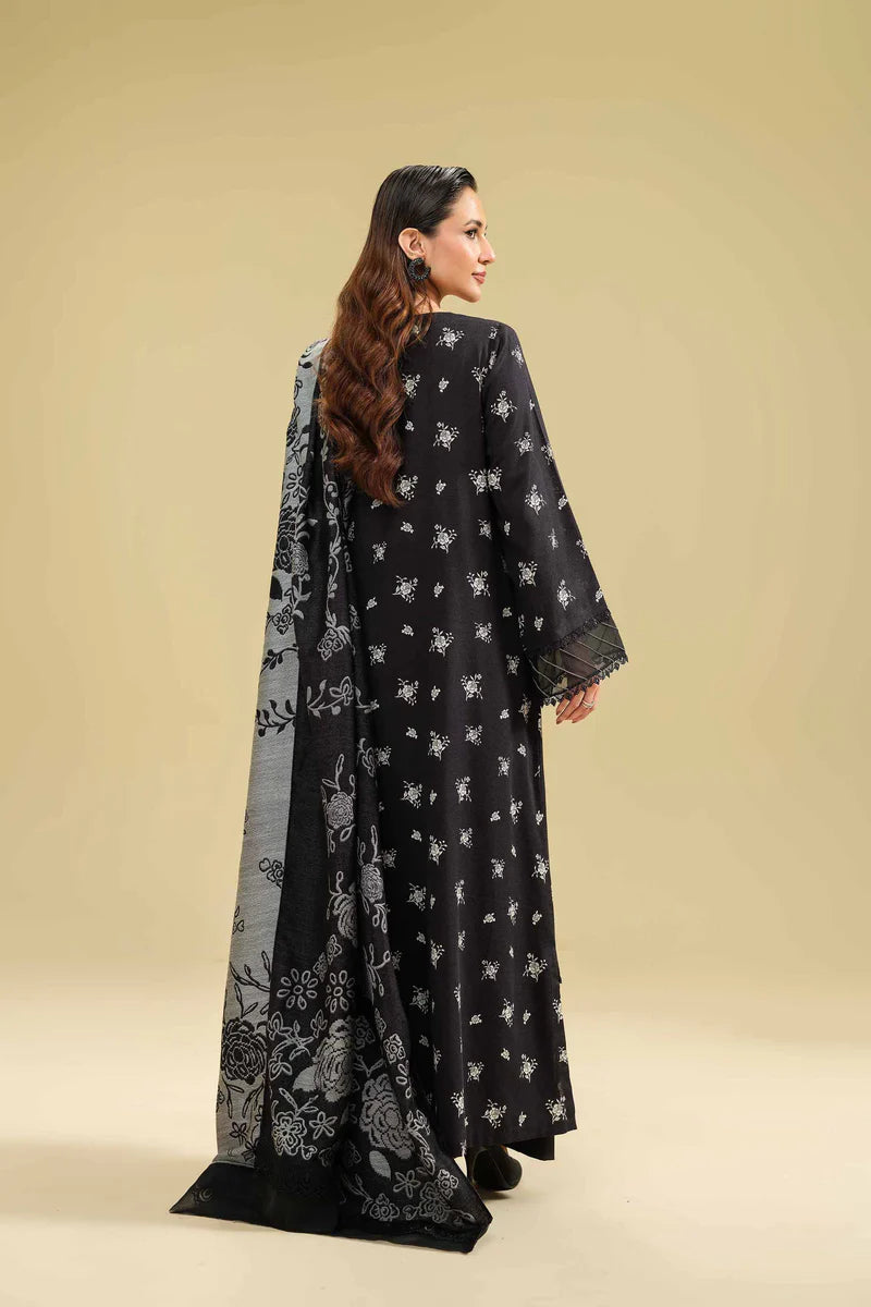 PRINTED EMBROIDERED SUIT | 3 PC UNSTITCHED | NISHAT