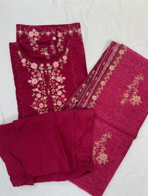 3 PC STITCHED EMBROIDERED SUIT | SAHIBA BY MIRZA