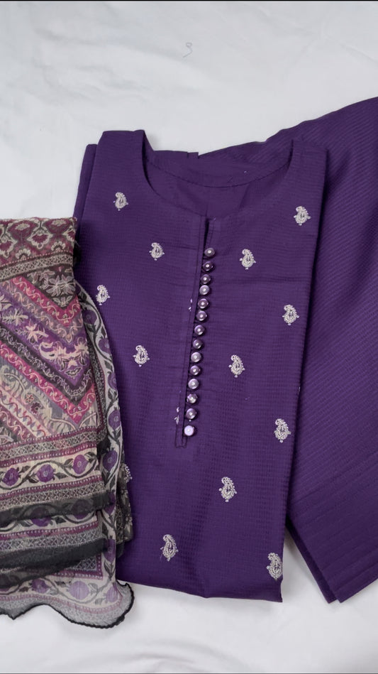 FARSHI SHALWAAR 3-PIECE SUIT KHAADI